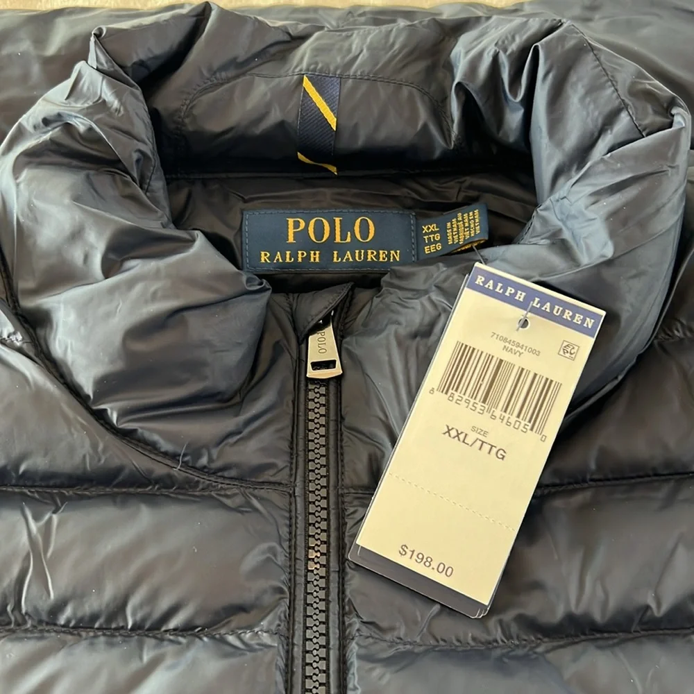 🎉Host Pick🎉Polo Ralph Lauren Mens Navy Blue Puffer Vest Size XXL - Picture 8 of 12